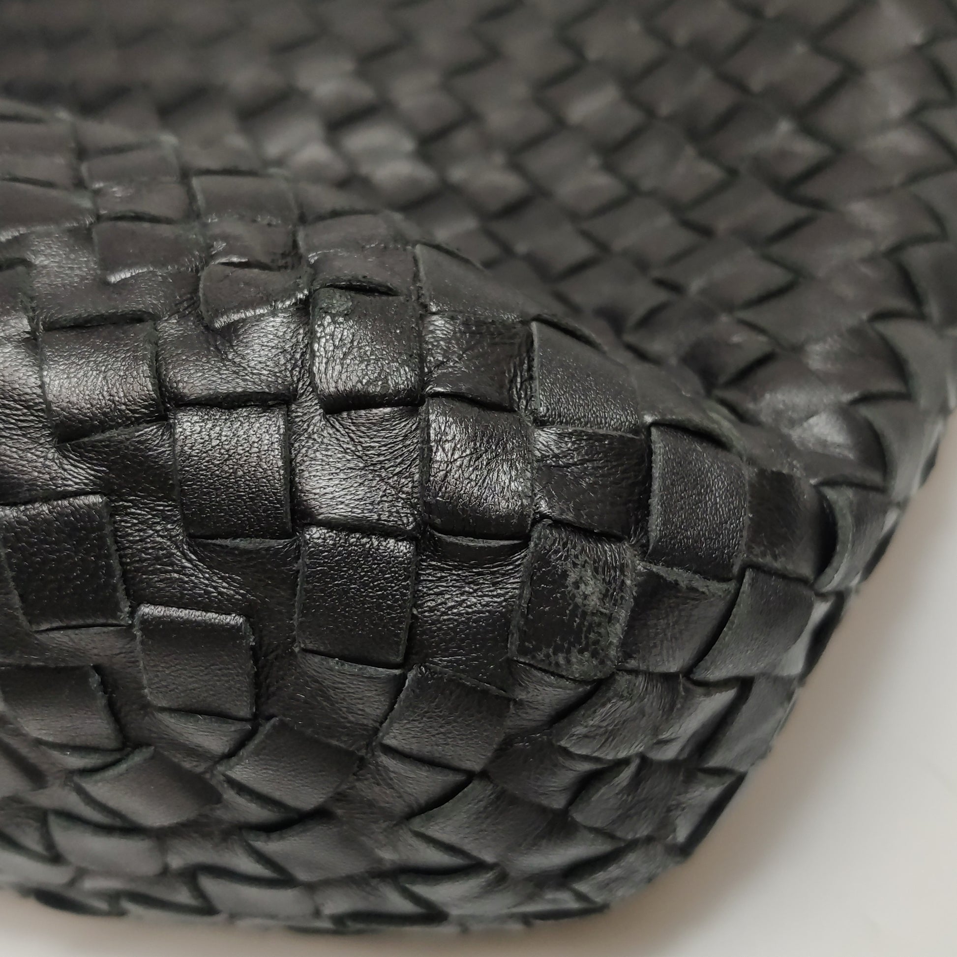 Bottega Veneta Intrecciato Drop Bucket Black