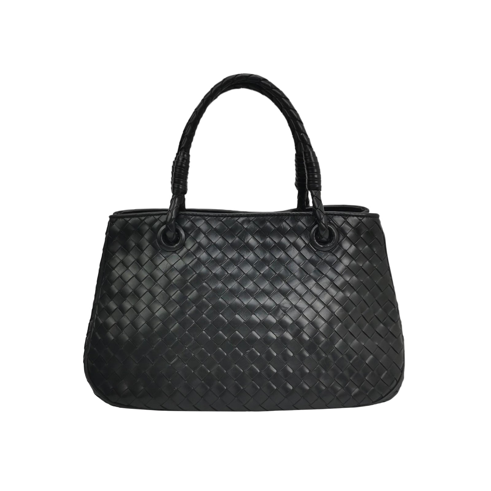 Bottega Veneta Nappa Intrecciato Woven Tote Black