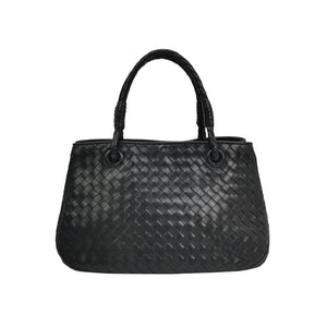 Bottega Veneta Nappa Intrecciato Woven Tote Black