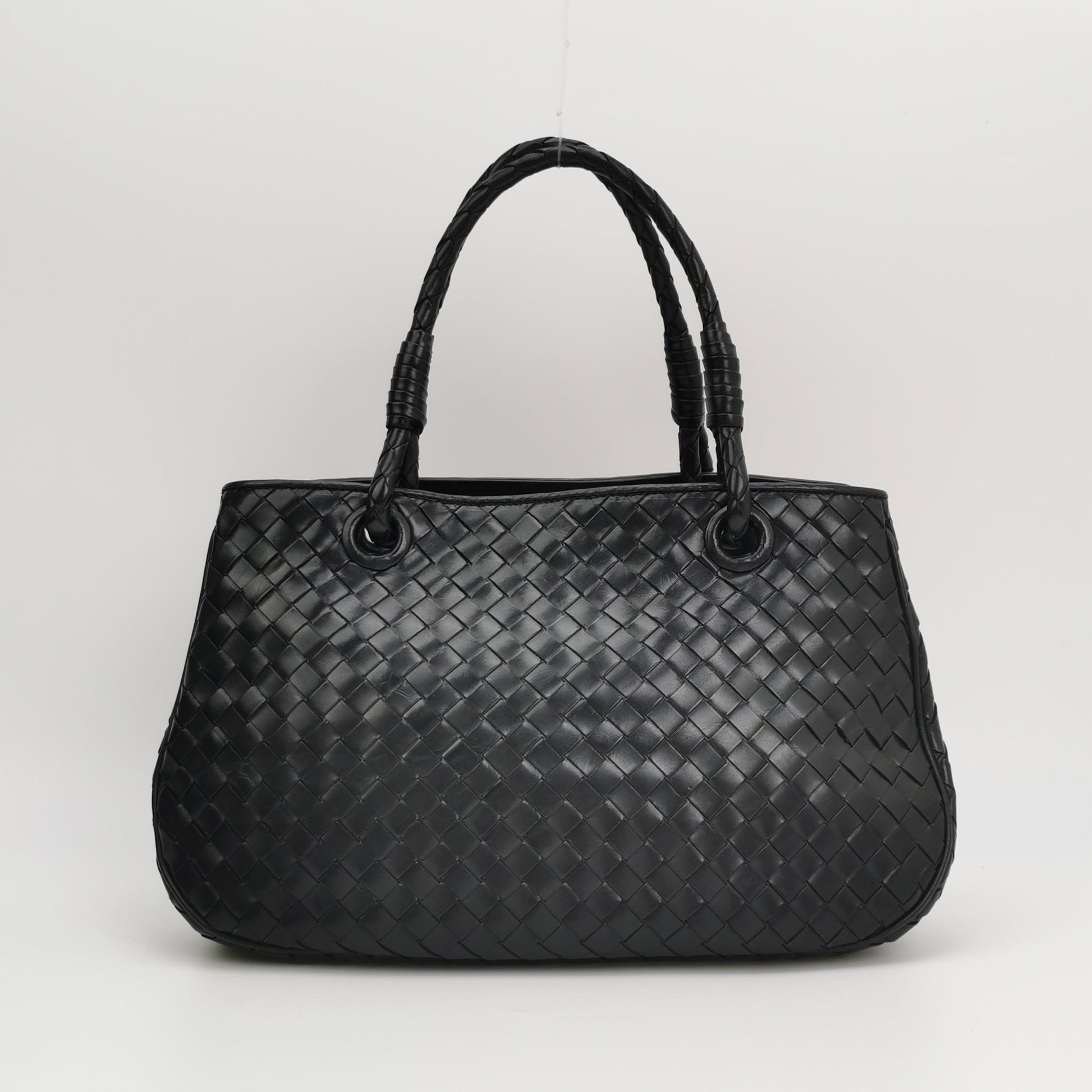 Bottega Veneta Nappa Intrecciato Woven Tote Black