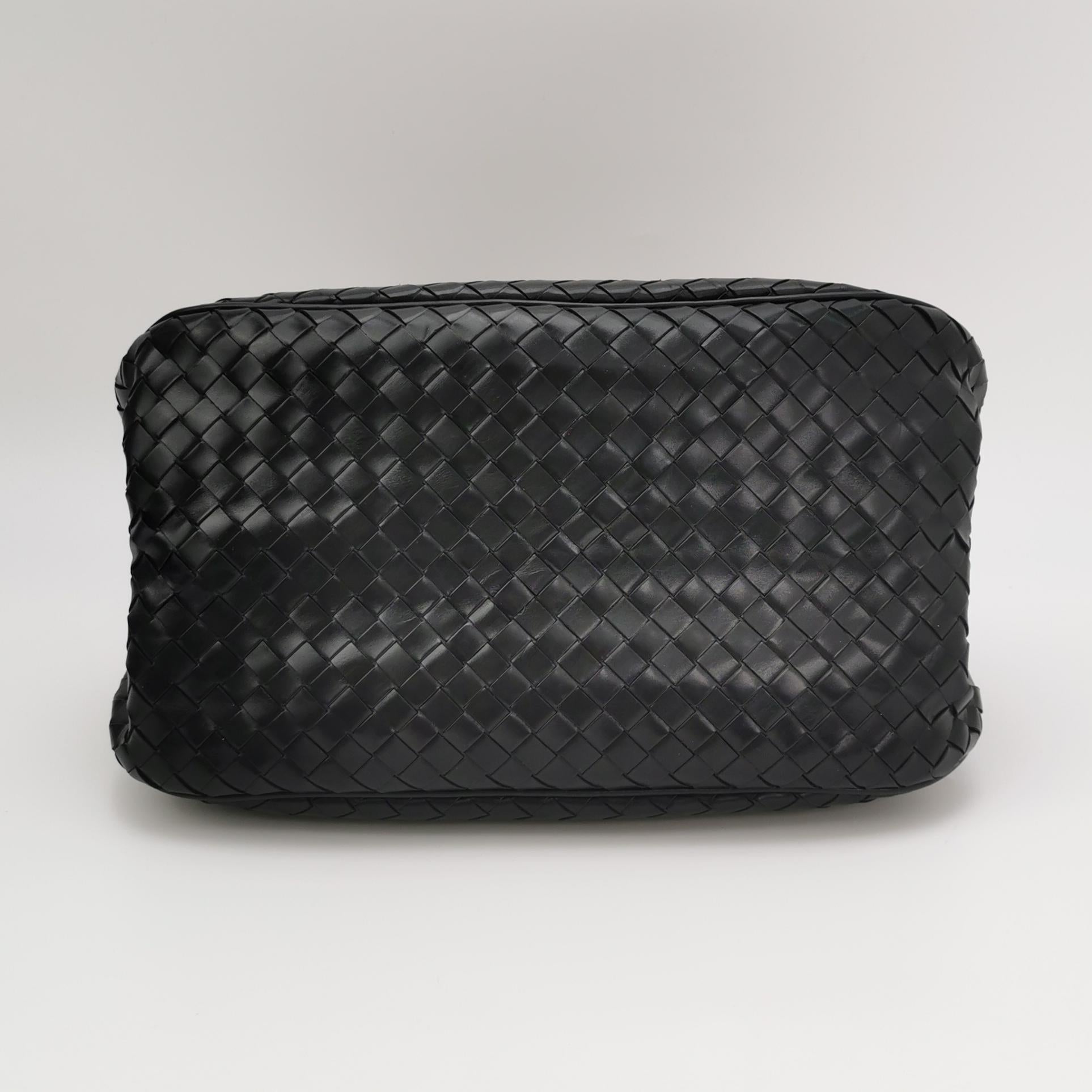 Bottega Veneta Nappa Intrecciato Woven Tote Black