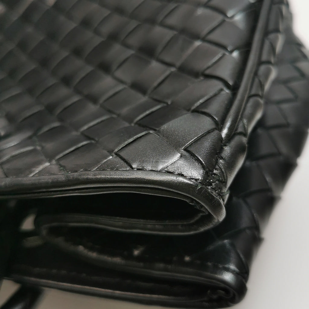 Bottega Veneta Nappa Intrecciato Woven Tote Black