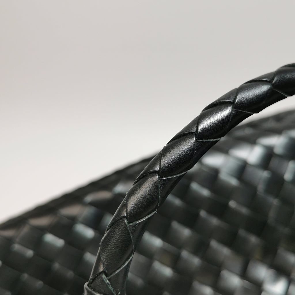 Bottega Veneta Nappa Intrecciato Woven Tote Black