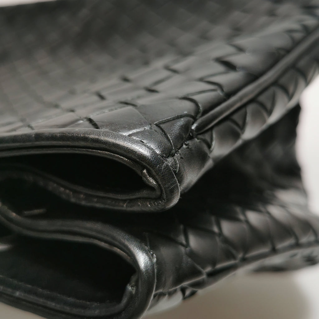 Bottega Veneta Nappa Intrecciato Woven Tote Black