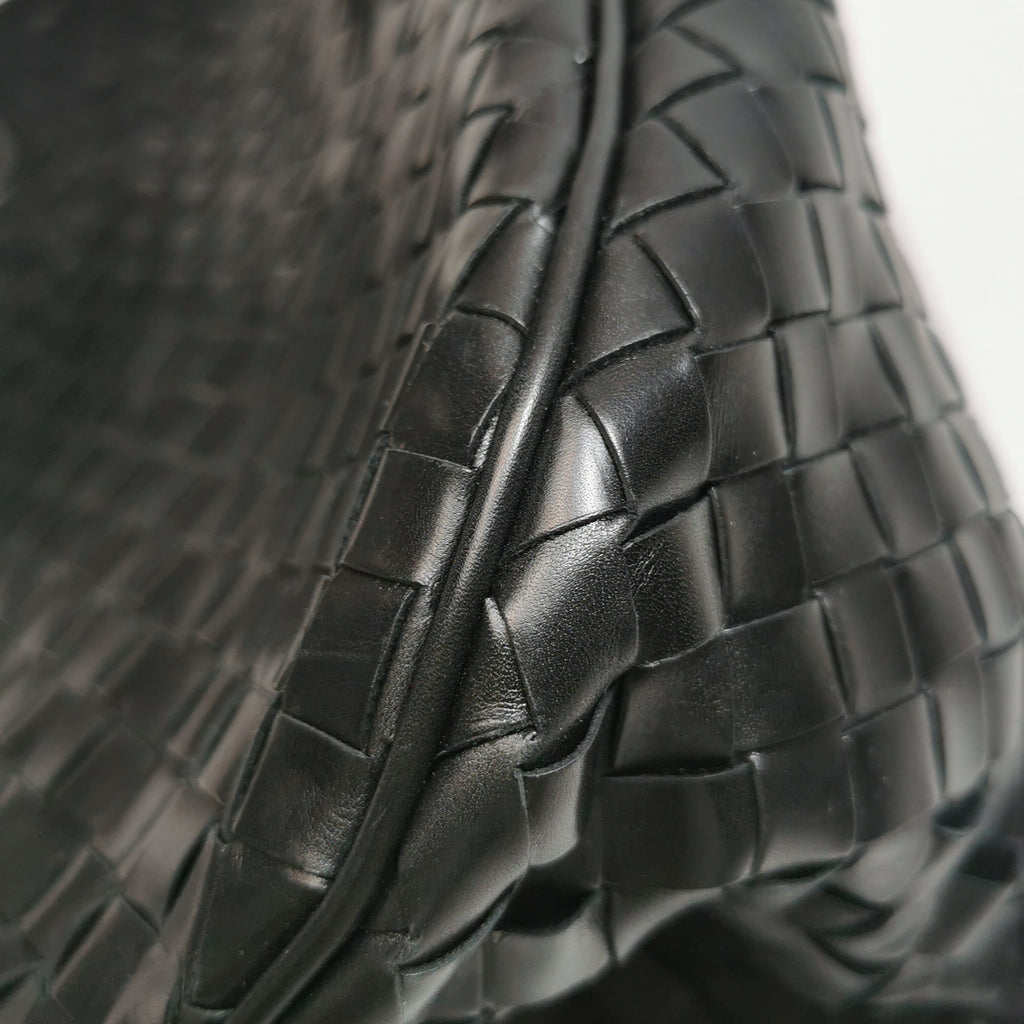 Bottega Veneta Nappa Intrecciato Woven Tote Black