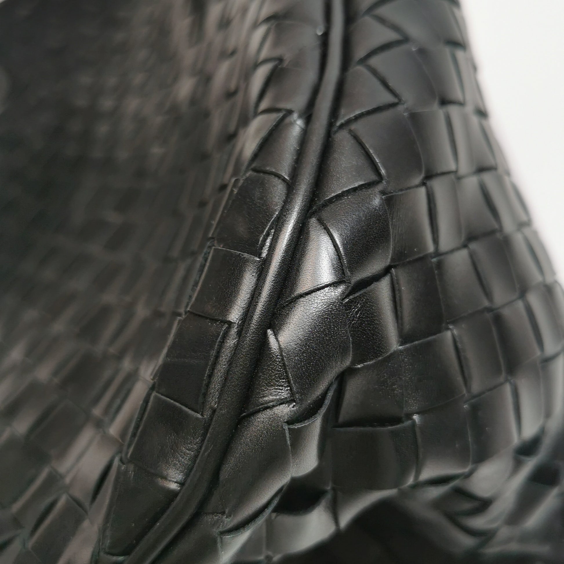 Bottega Veneta Nappa Intrecciato Woven Tote Black