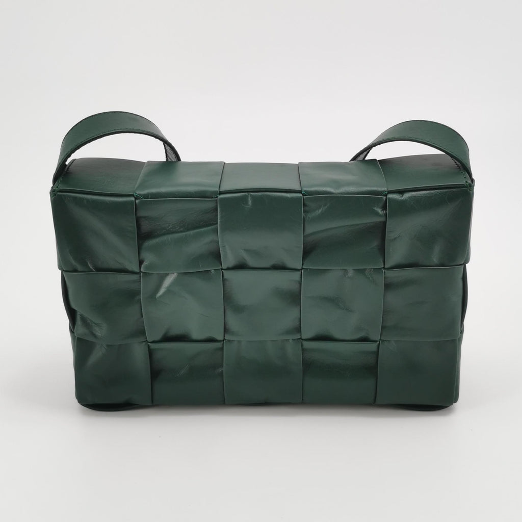 Bottega Veneta Intreccio Paper Calfskin Raintree Green