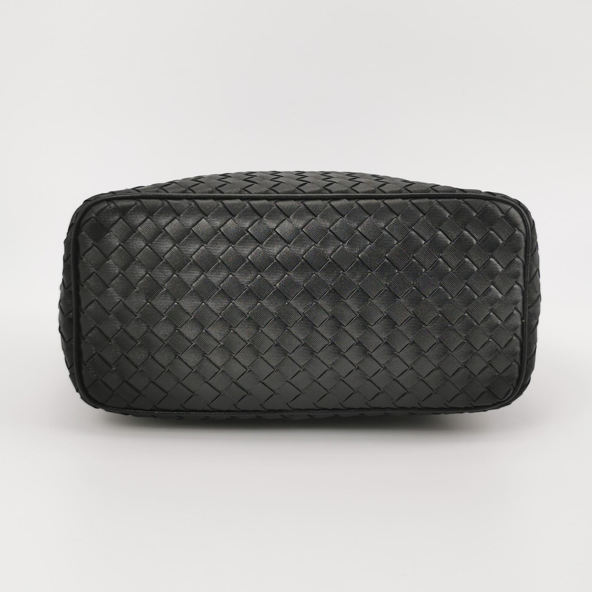 Bottega Veneta Nappa Intrecciato Shoulder Bag Black