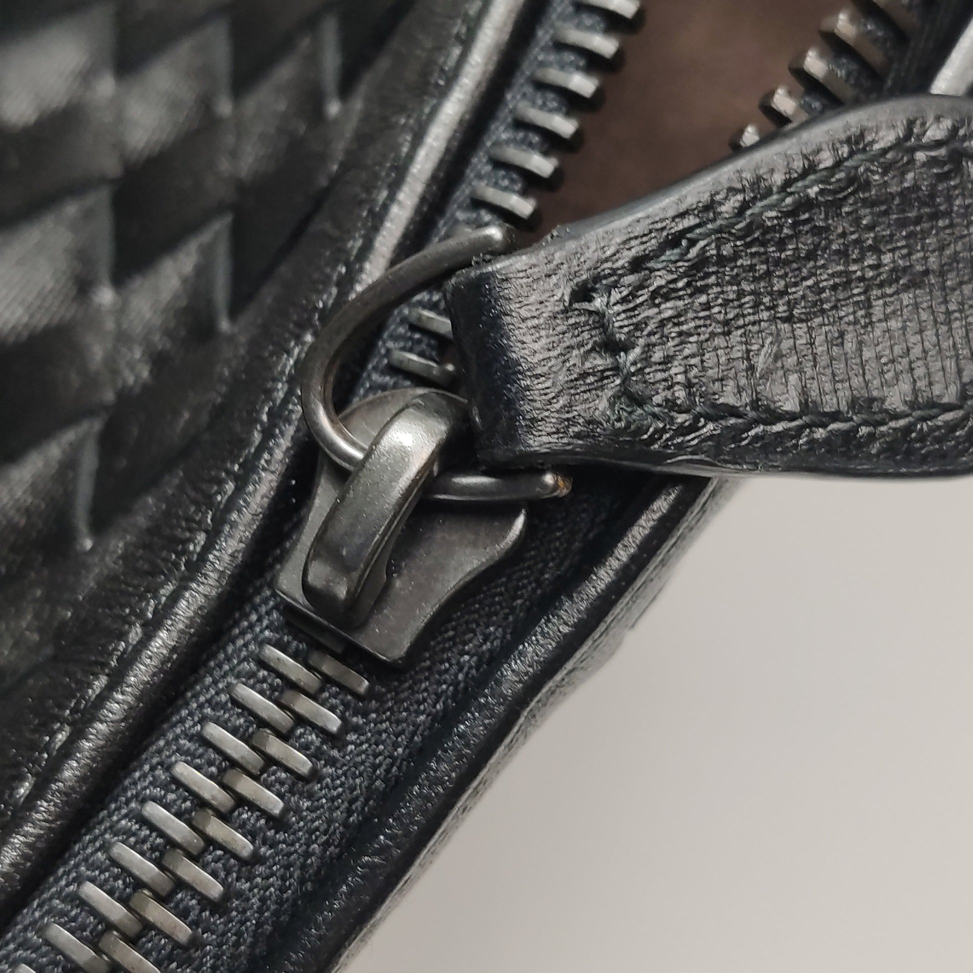 Bottega Veneta Nappa Intrecciato Shoulder Bag Black