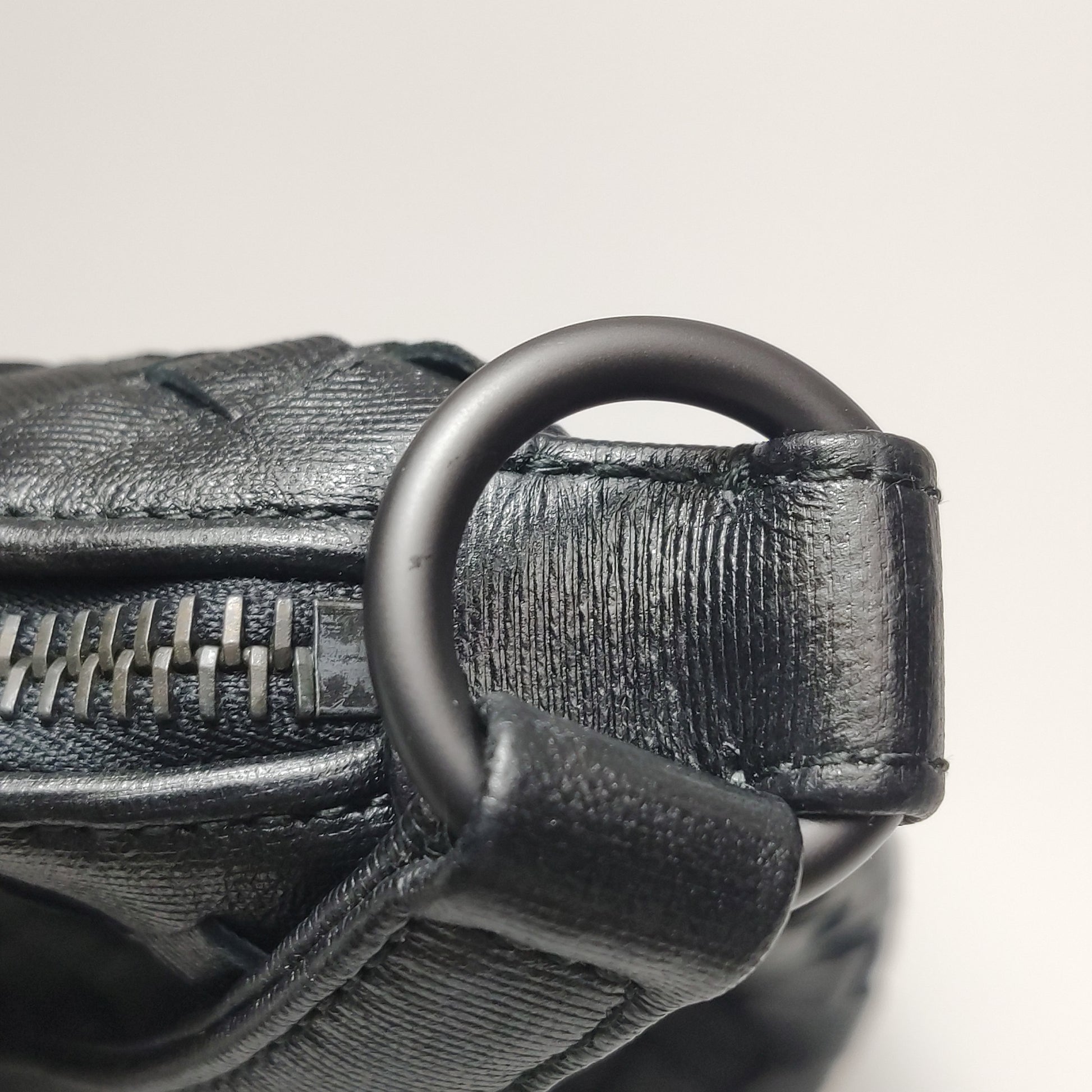 Bottega Veneta Nappa Intrecciato Shoulder Bag Black