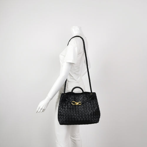 Bottega Veneta Andiamo Medium Black w Certificate of Craft
