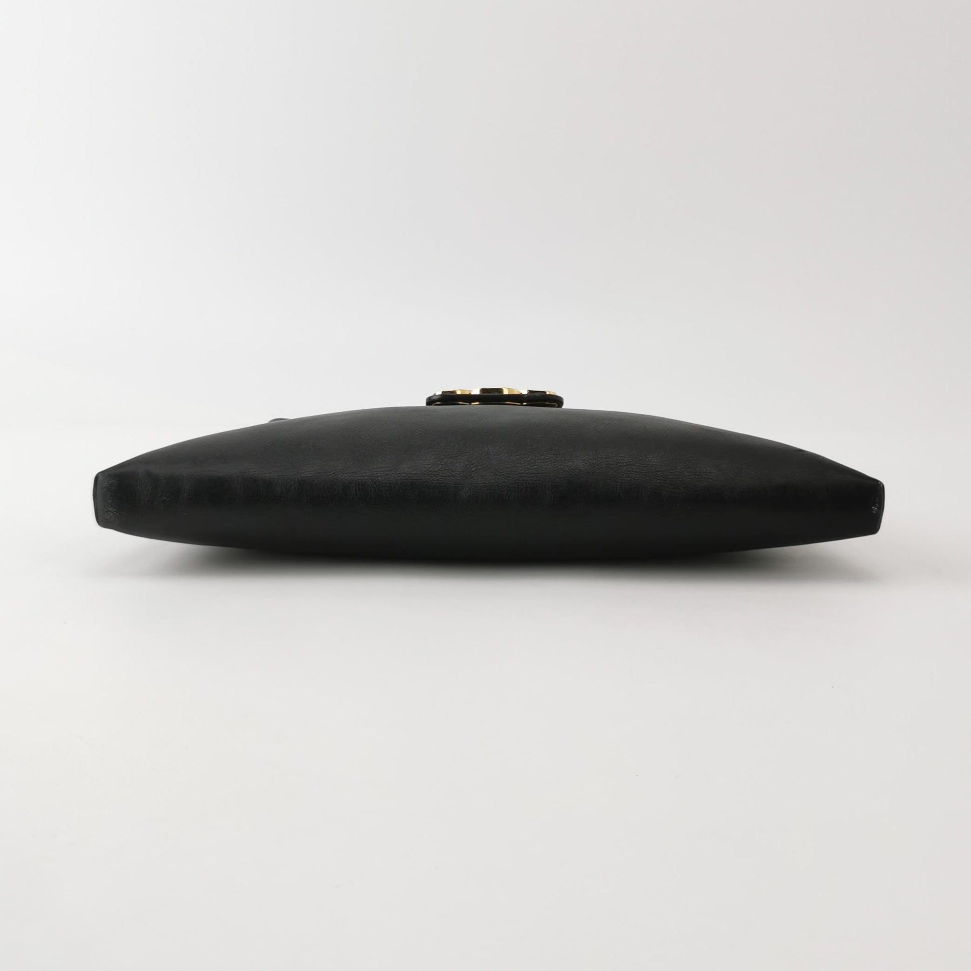 Celine Triomphe Wiltern Clutch Black Calfskin