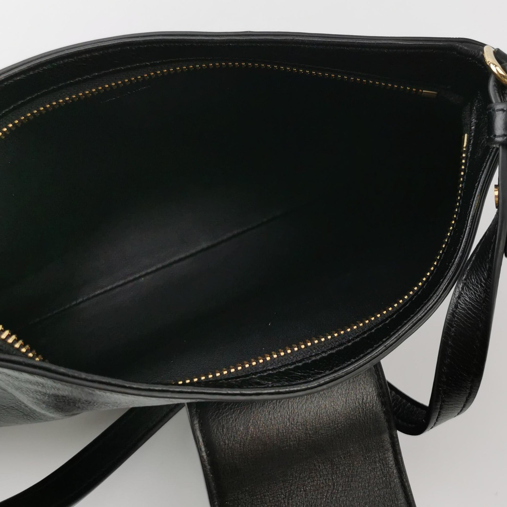 Celine Triomphe Wiltern Clutch Black Calfskin