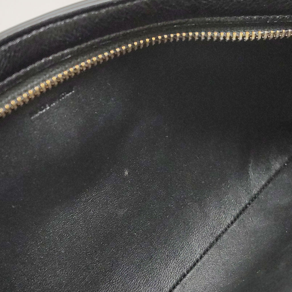 Celine Triomphe Wiltern Clutch Black Calfskin