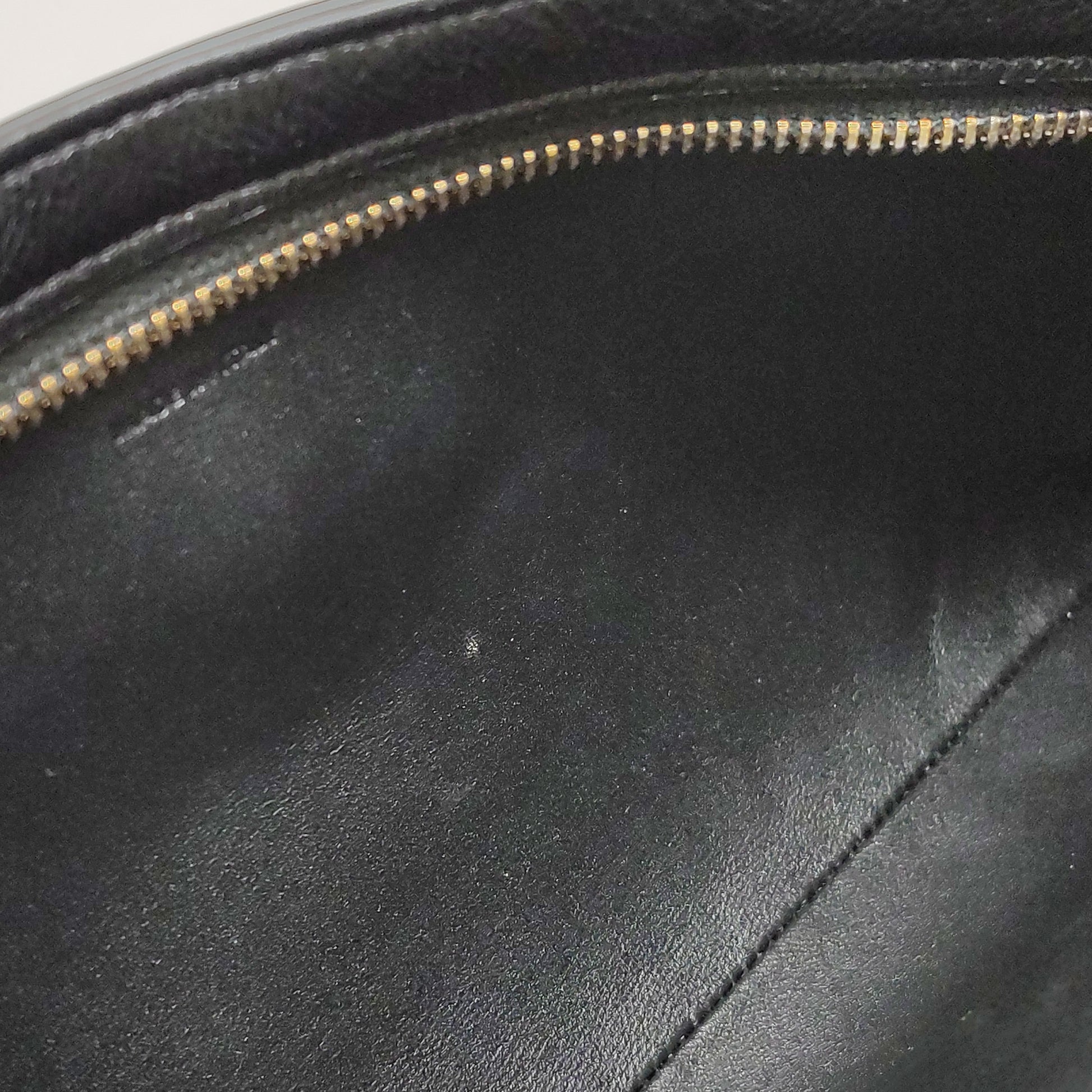 Celine Triomphe Wiltern Clutch Black Calfskin