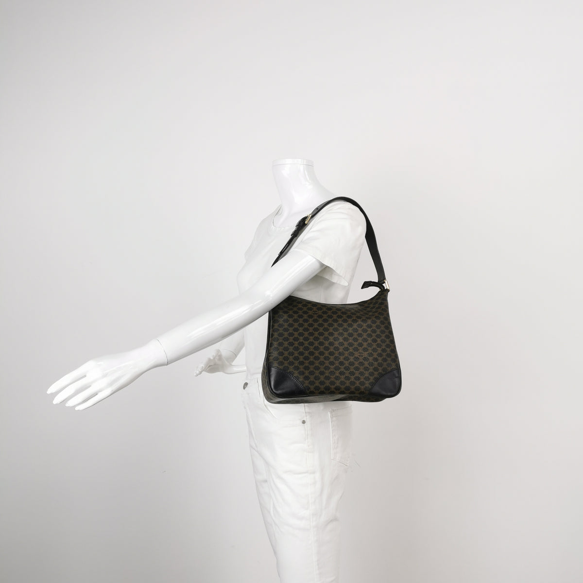Celine Macadam Shoulder Bag Brown
