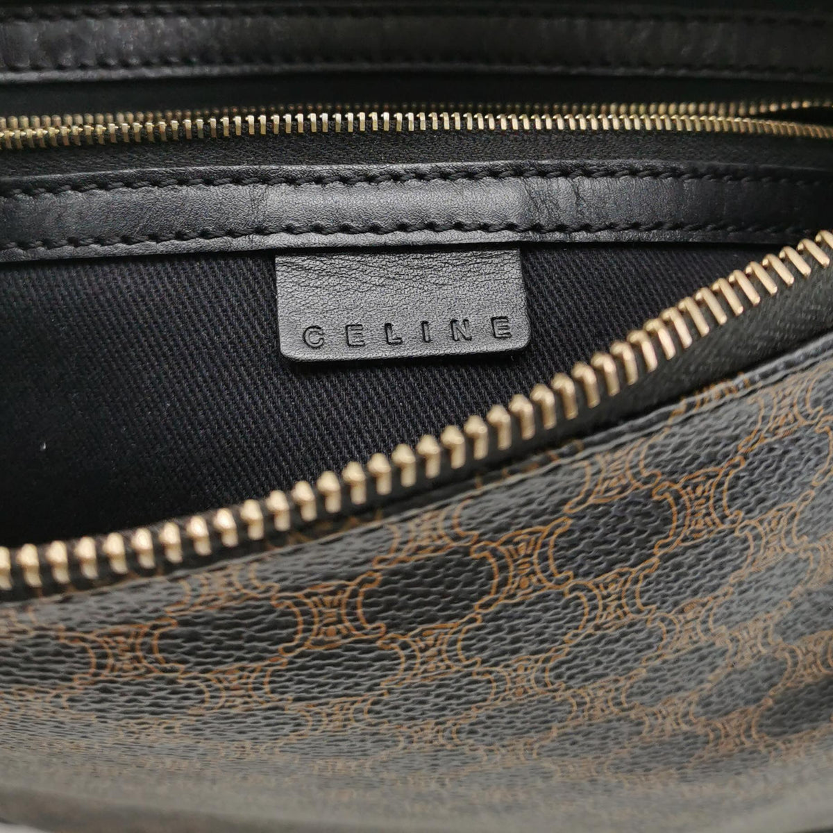 Celine Macadam Shoulder Bag Brown