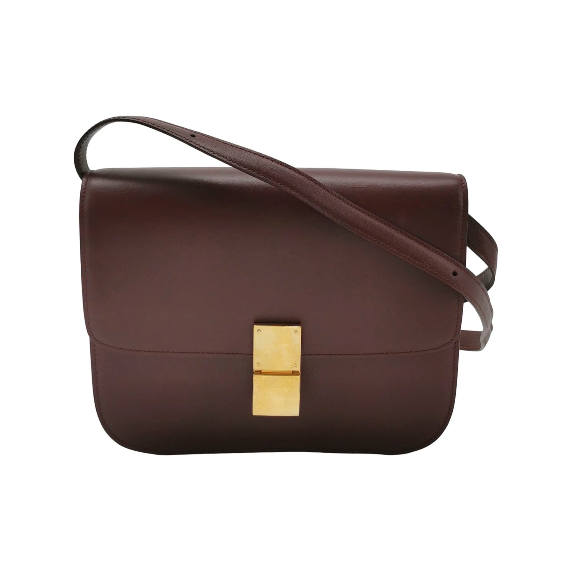 Celine Classic Box Crossbody Burgundy