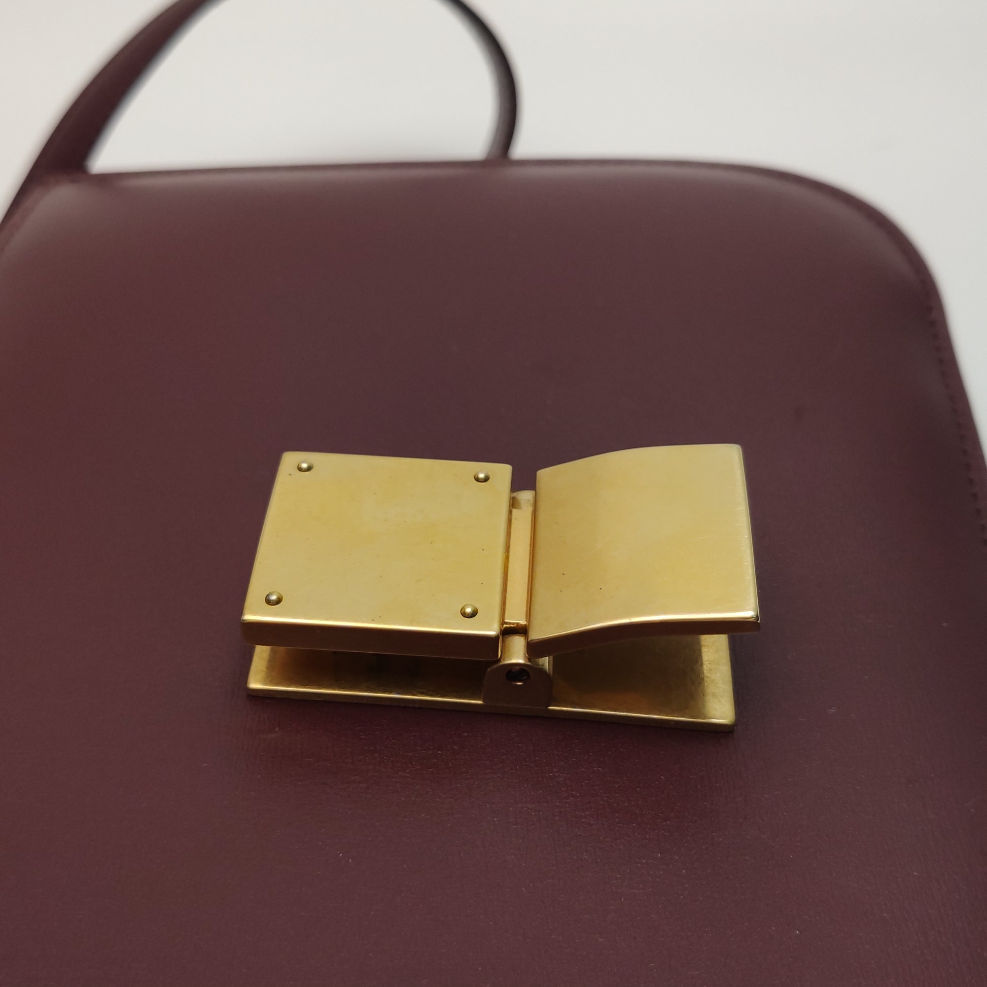 Celine Classic Box Crossbody Burgundy