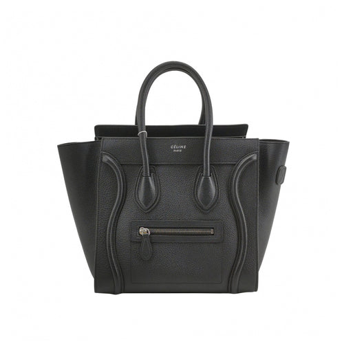 Celine Luggage Micro Grained Calfskin Black