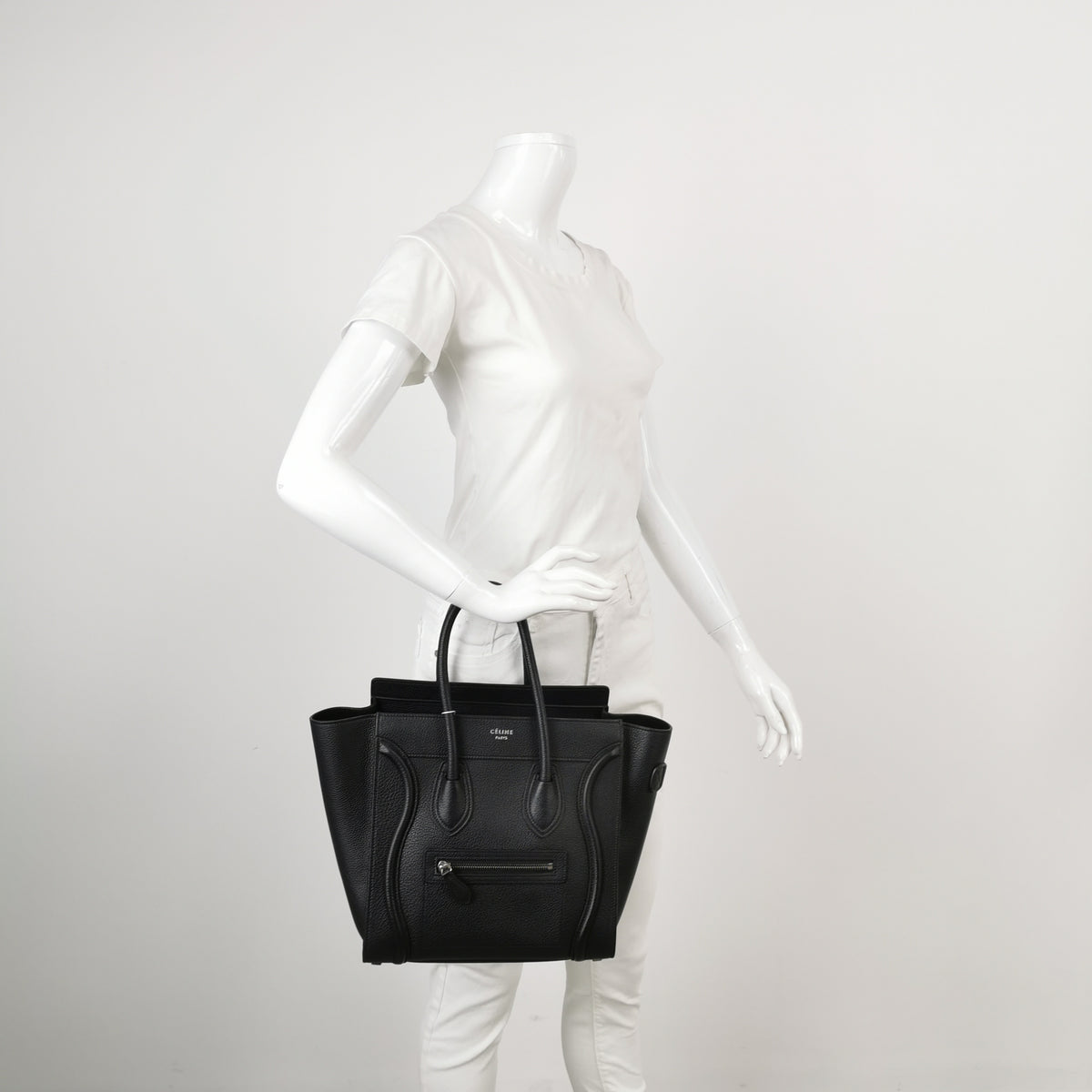 Celine Luggage Micro Grained Calfskin Black