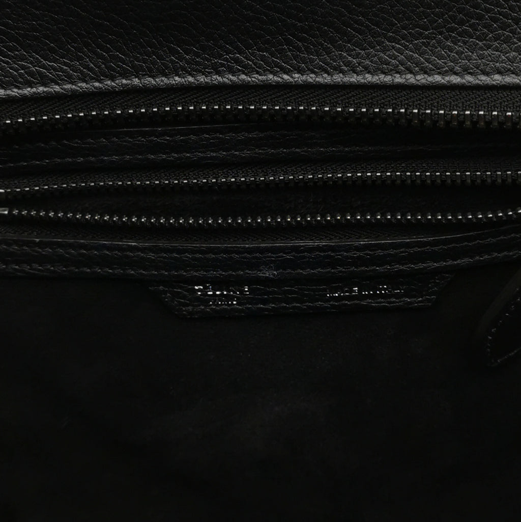 Celine Luggage Micro Grained Calfskin Black