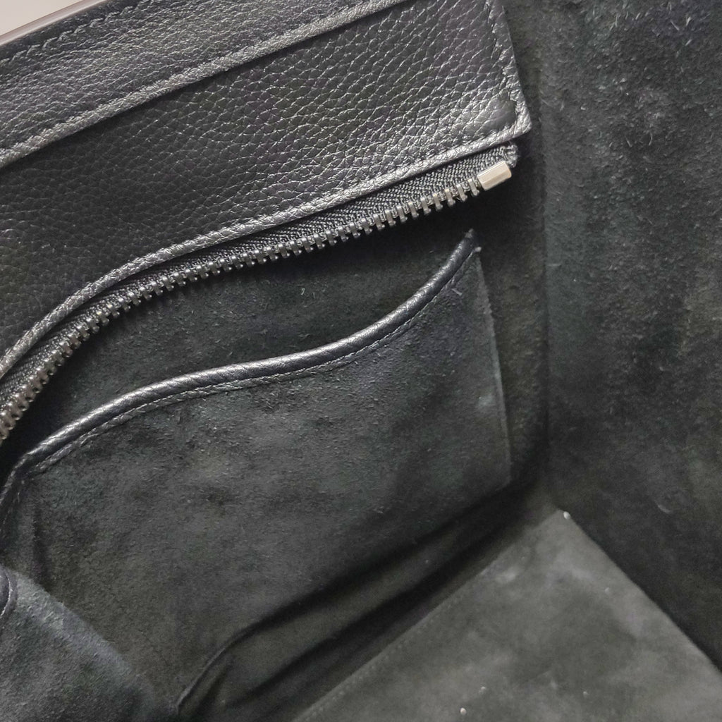 Celine Luggage Micro Grained Calfskin Black