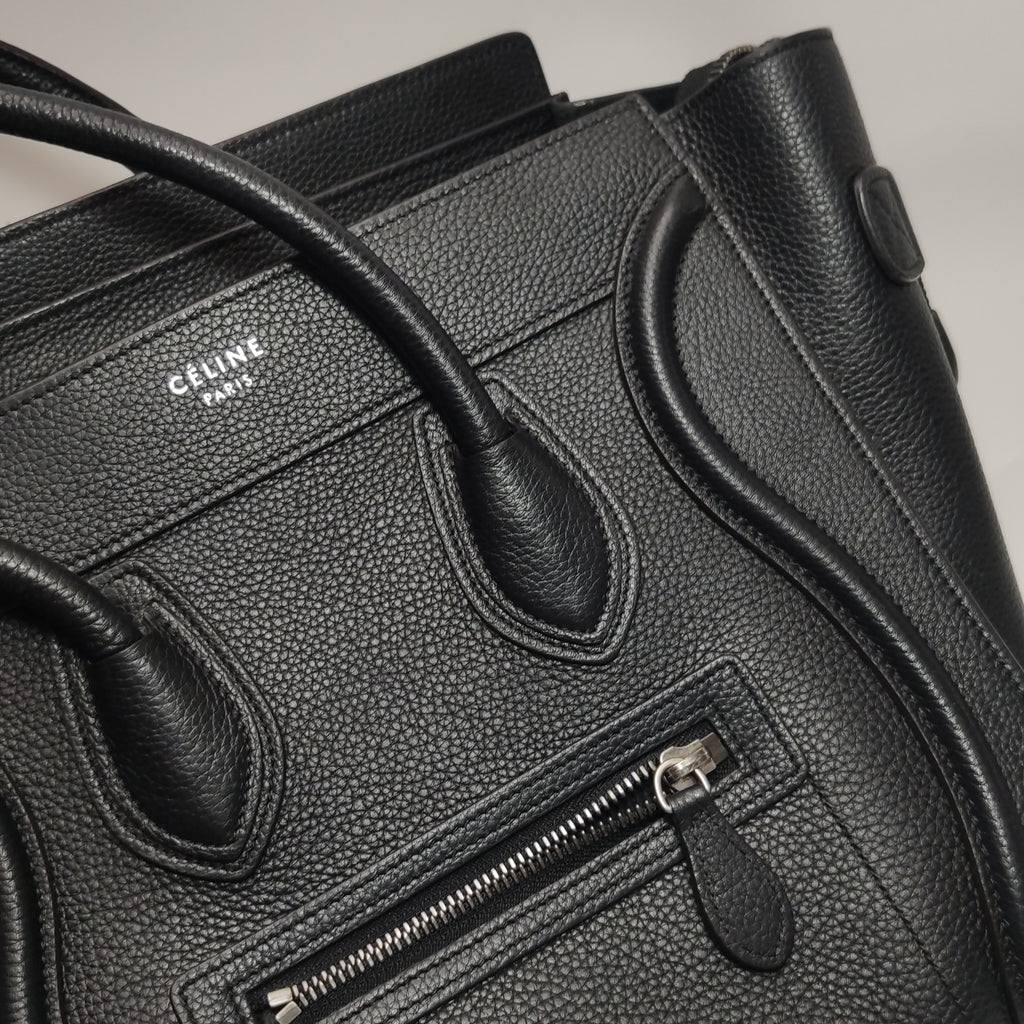 Celine Luggage Micro Grained Calfskin Black