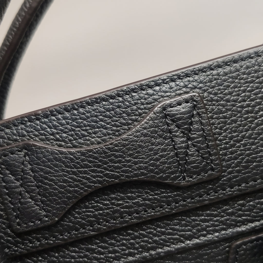 Celine Luggage Micro Grained Calfskin Black