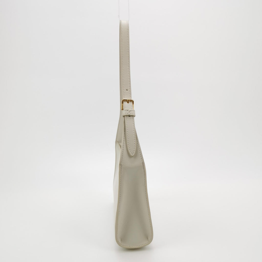 Celine Smooth Calfskin Cuir Triomphe Shoulder Bag White