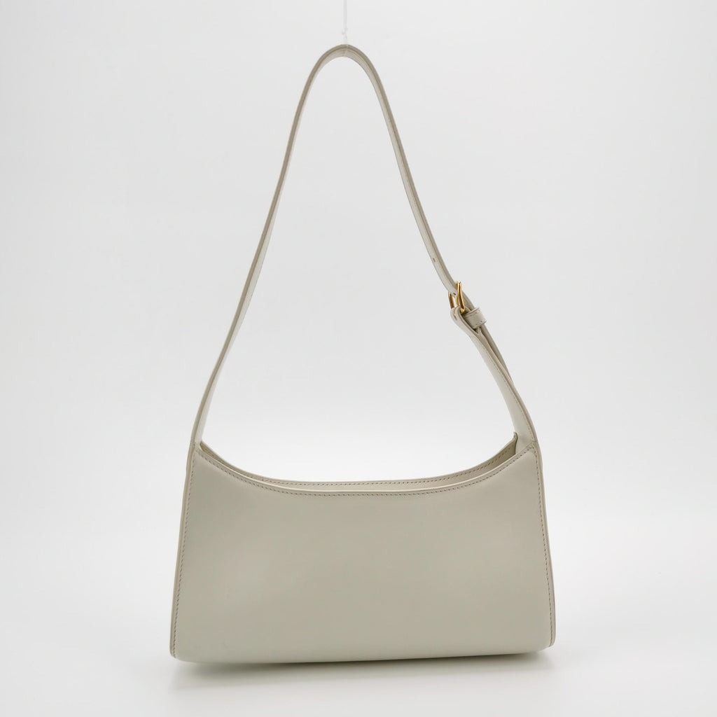 Celine Smooth Calfskin Cuir Triomphe Shoulder Bag White