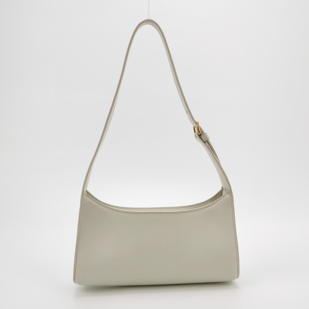 Celine Smooth Calfskin Cuir Triomphe Shoulder Bag White