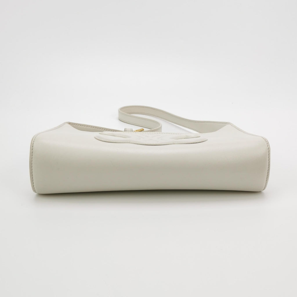 Celine Smooth Calfskin Cuir Triomphe Shoulder Bag White