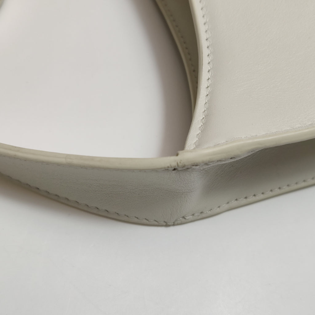 Celine Smooth Calfskin Cuir Triomphe Shoulder Bag White