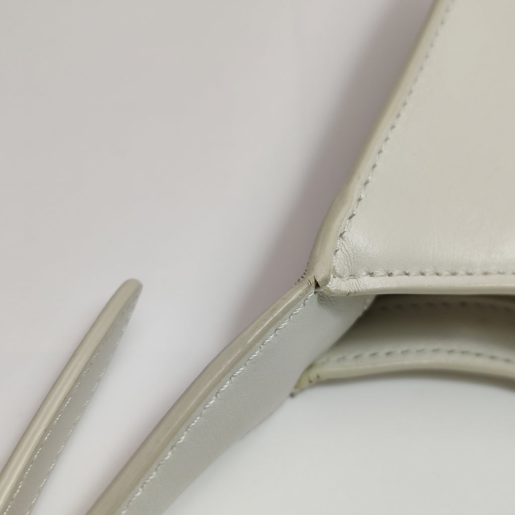 Celine Smooth Calfskin Cuir Triomphe Shoulder Bag White