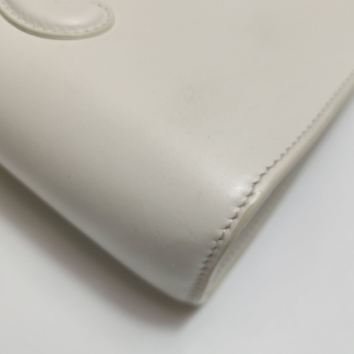 Celine Smooth Calfskin Cuir Triomphe Shoulder Bag White