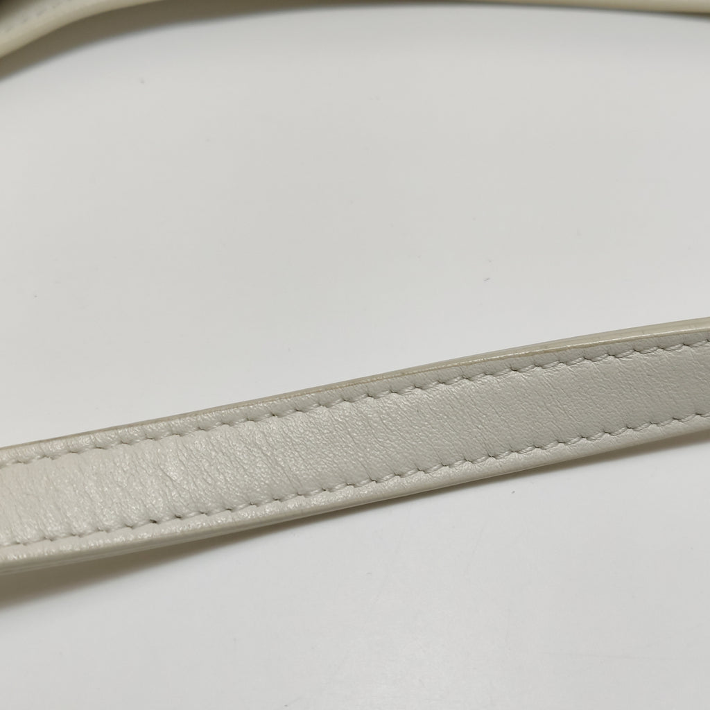 Celine Smooth Calfskin Cuir Triomphe Shoulder Bag White