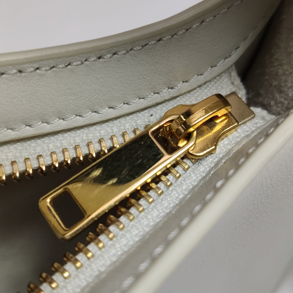 Celine Smooth Calfskin Cuir Triomphe Shoulder Bag White