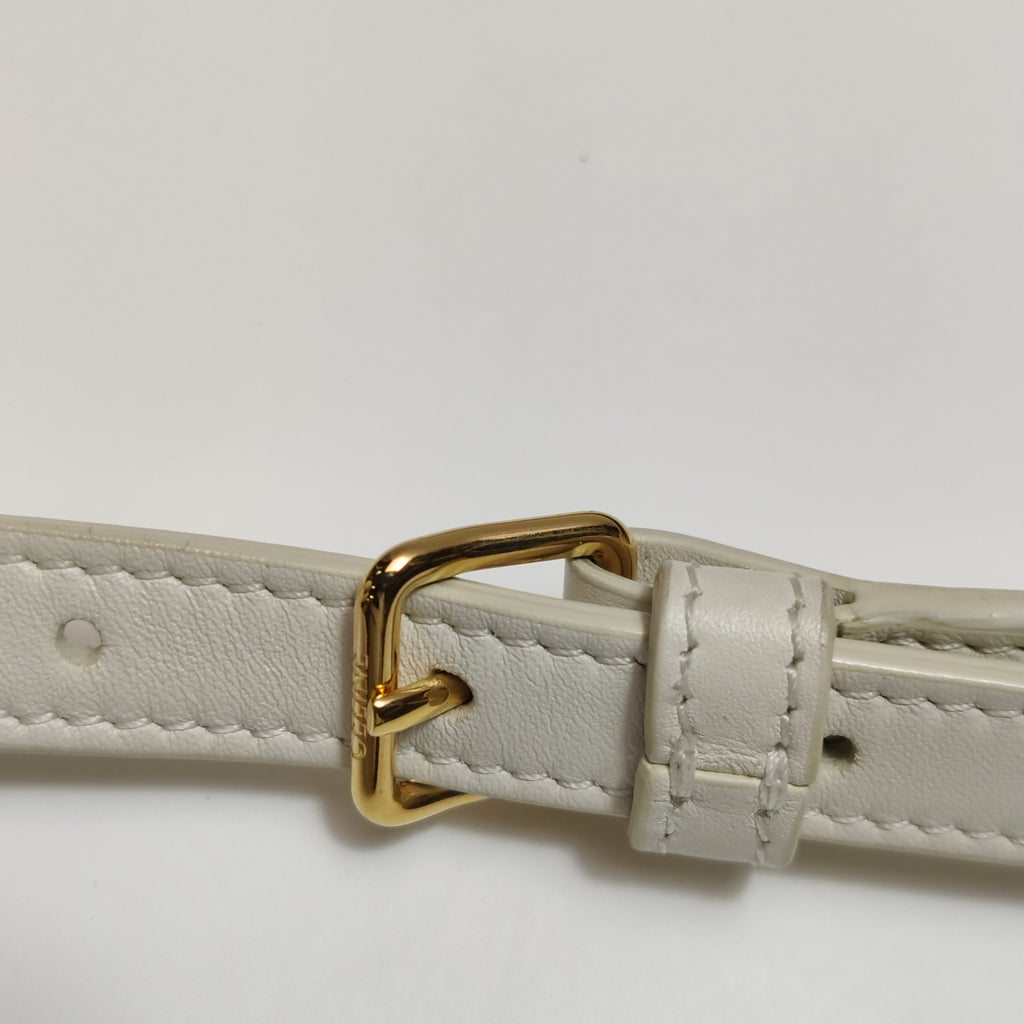 Celine Smooth Calfskin Cuir Triomphe Shoulder Bag White