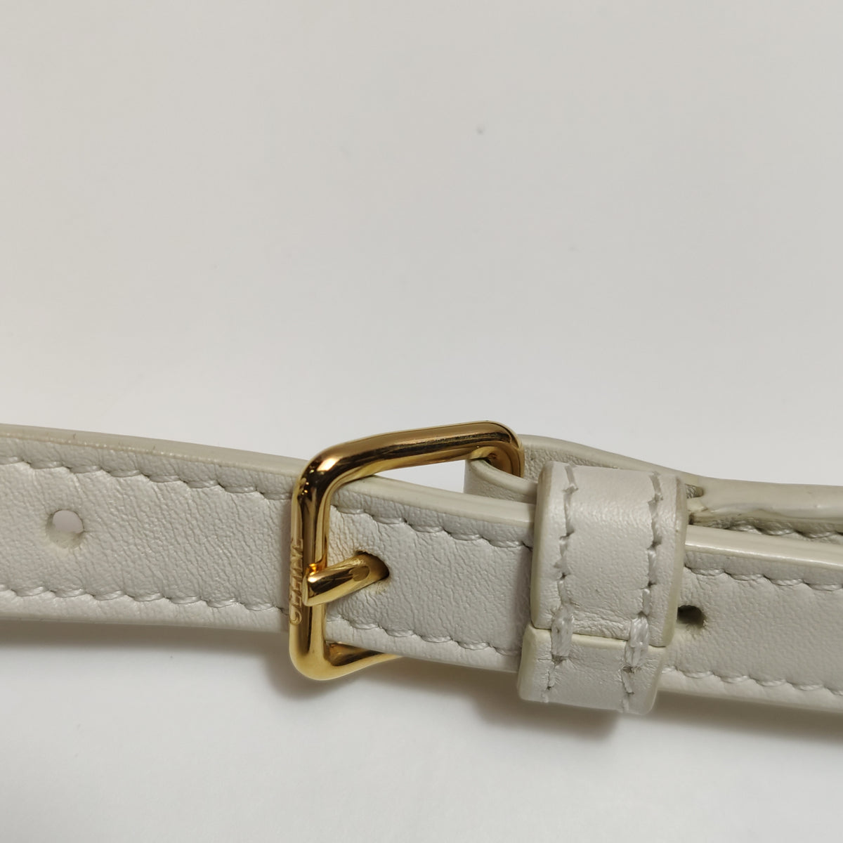 Celine Smooth Calfskin Cuir Triomphe Shoulder Bag White