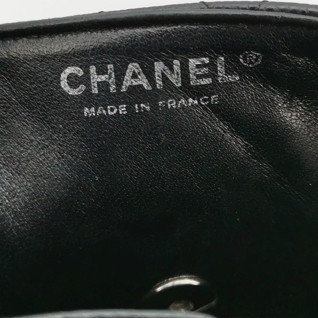 Chanel Single Flap East West Caviar Black SHW
