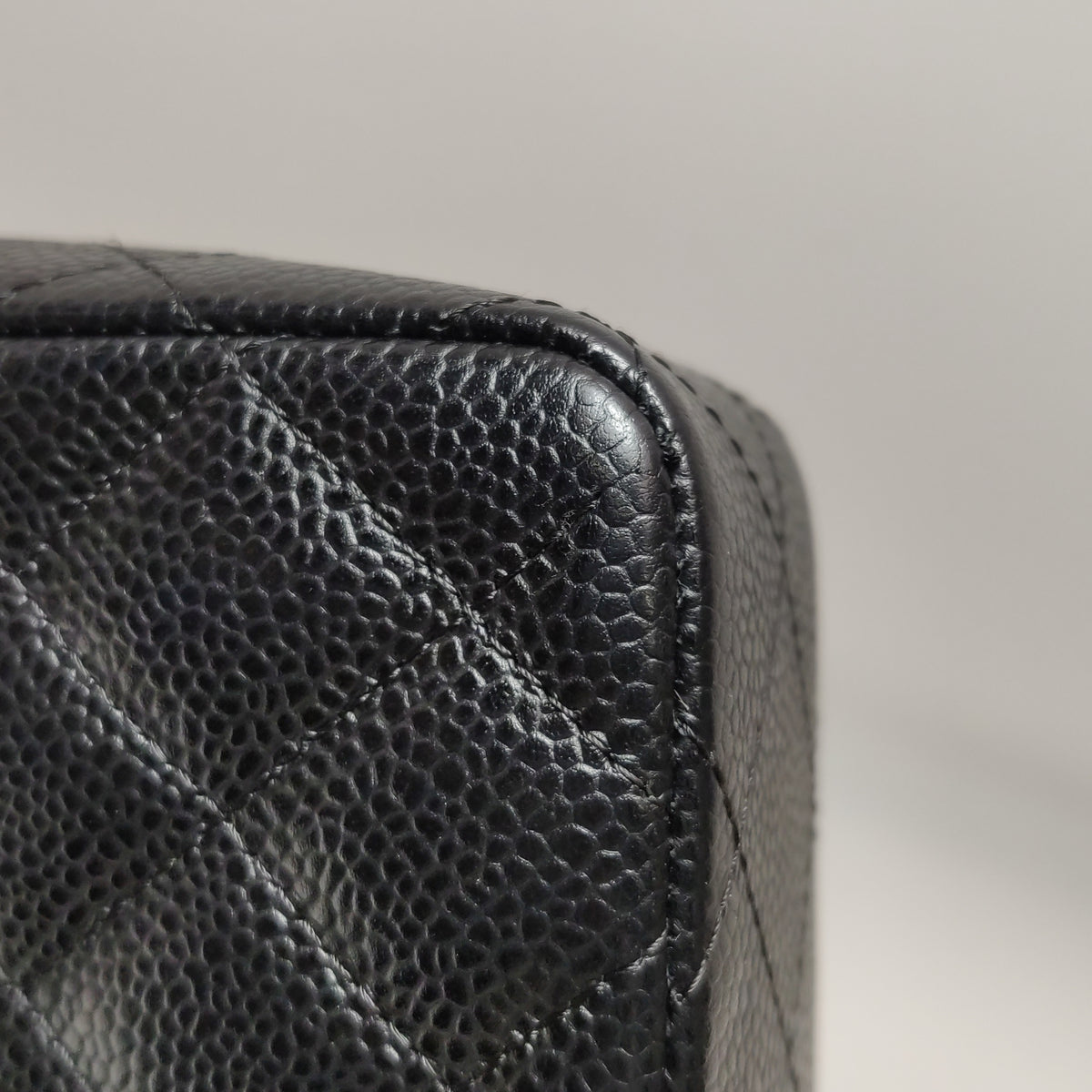 Chanel Single Flap East West Caviar Black SHW