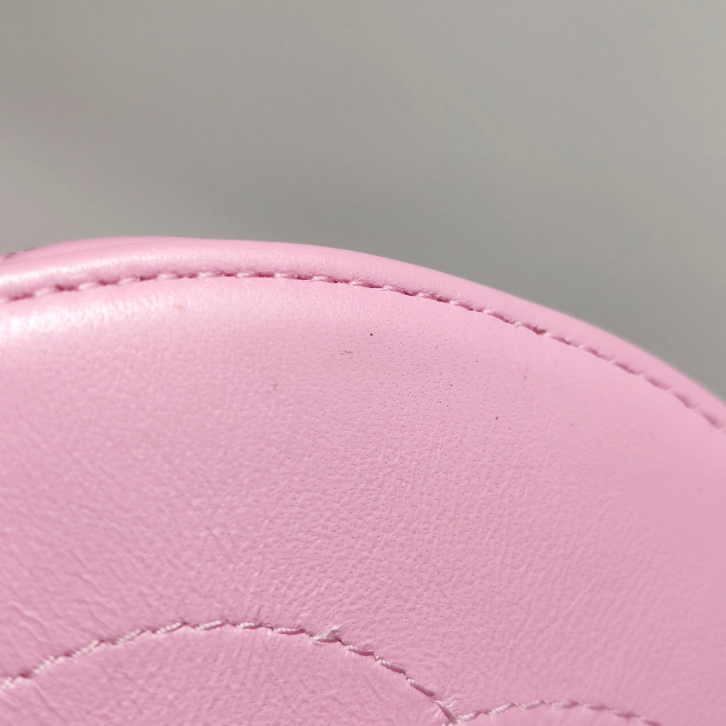 Chanel Quilted Ruched Handle Vanity Case Lambskin Pink
