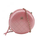 Chanel Round Lambskin Chain Crossbody Pink