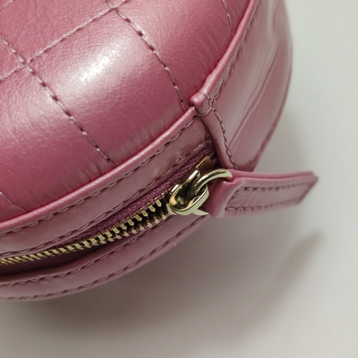 Chanel Round Lambskin Chain Crossbody Pink