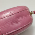 Chanel Round Lambskin Chain Crossbody Pink