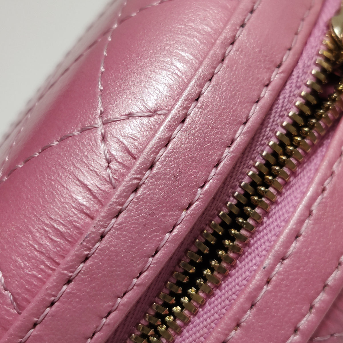 Chanel Round Lambskin Chain Crossbody Pink