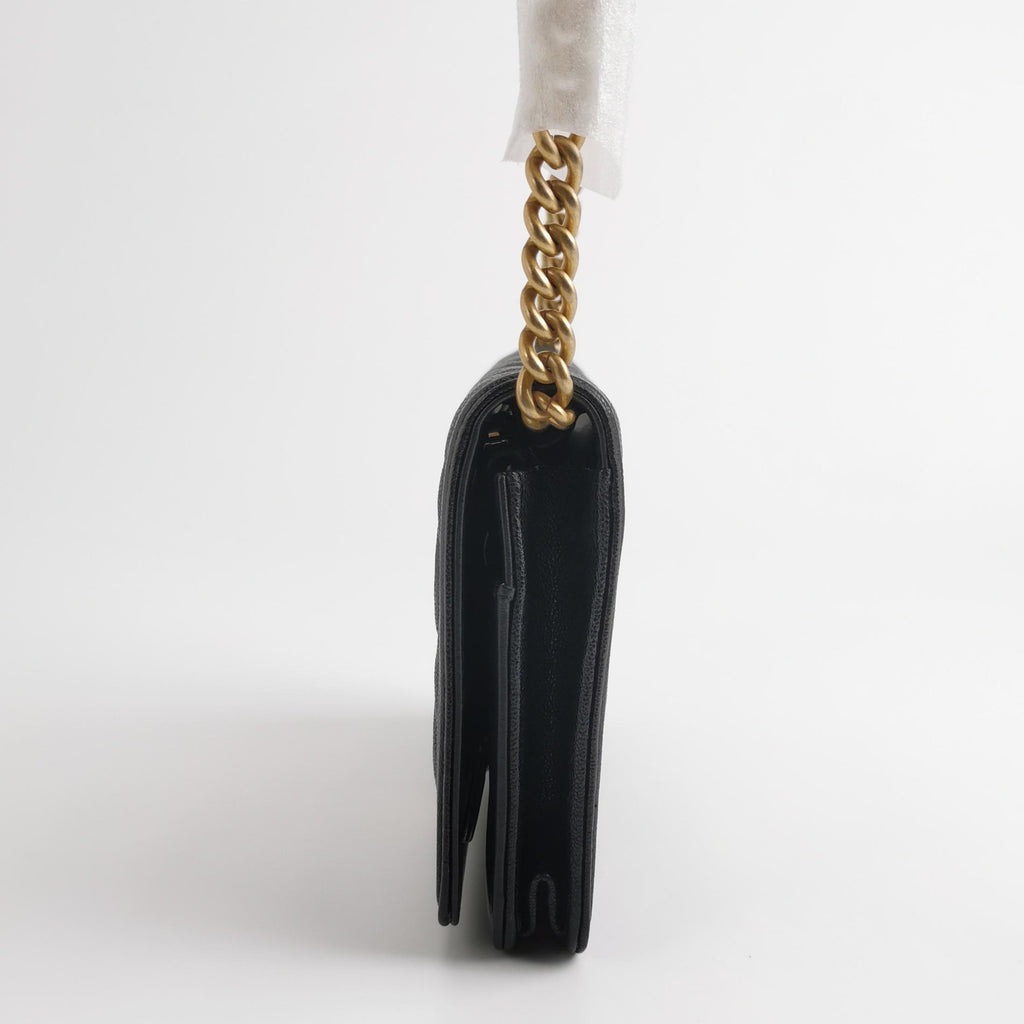 Chanel Boy Wallet On Chain Caviar