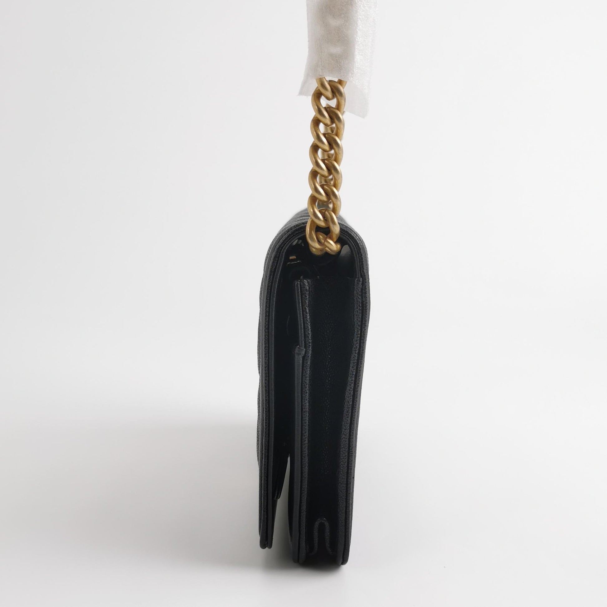 Chanel Boy Wallet On Chain Caviar