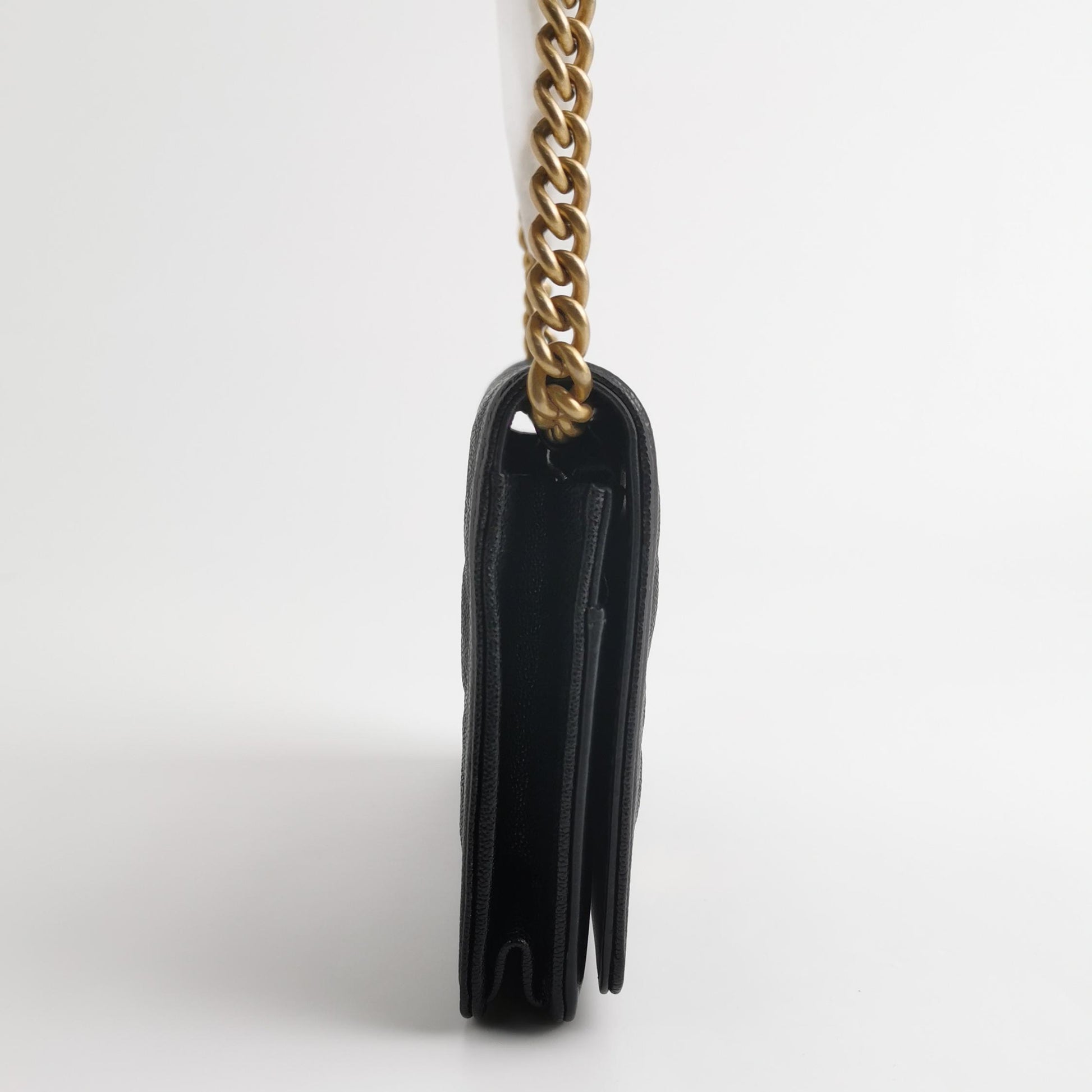 Chanel Boy Wallet On Chain Caviar